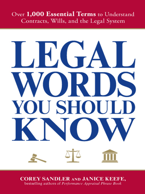 Title details for Legal Words You Should Know by Corey Sandler - Available
